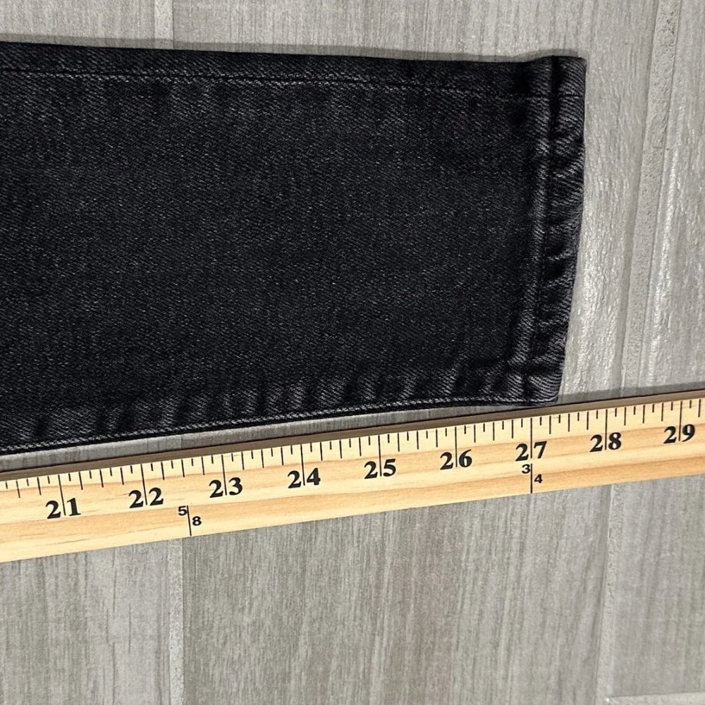 Agolde Sophie Mid-Rise Skinny Ankle Jeans in Trademark Washed Black Denim Sz 24